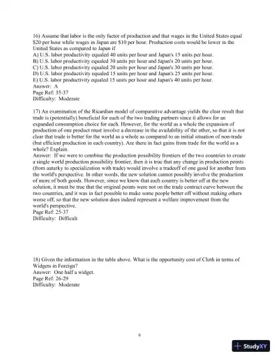 Test Bank for International Finance: Theory and Policy, 11th Edition - Page 26 preview image