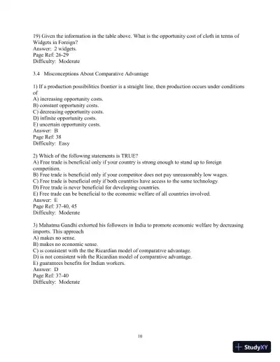 Test Bank for International Finance: Theory and Policy, 11th Edition - Page 27 preview image