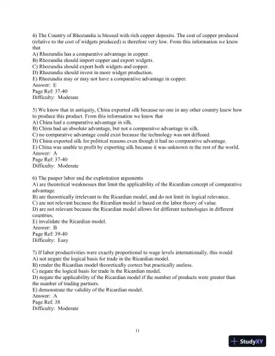 Test Bank for International Finance: Theory and Policy, 11th Edition - Page 28 preview image