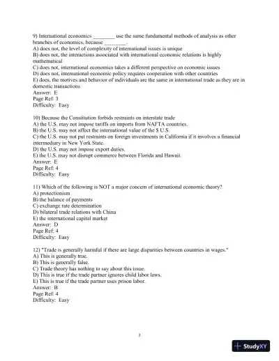 Test Bank for International Finance: Theory and Policy, 11th Edition - Page 5 preview image