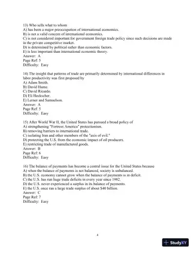 Test Bank for International Finance: Theory and Policy, 11th Edition - Page 6 preview image