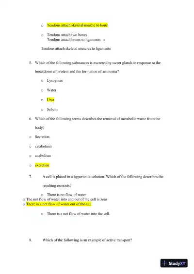 2023-2024 ATI TEAS 7 Science Versions 1-3 Actual Exam with Answers (44 Solved Questions) - Page 3 preview image
