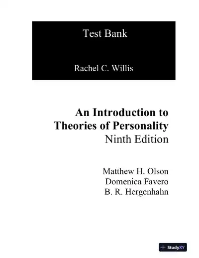 Test Bank for An Introduction to Theories of Personality, 9th Edition - Page 1 preview image