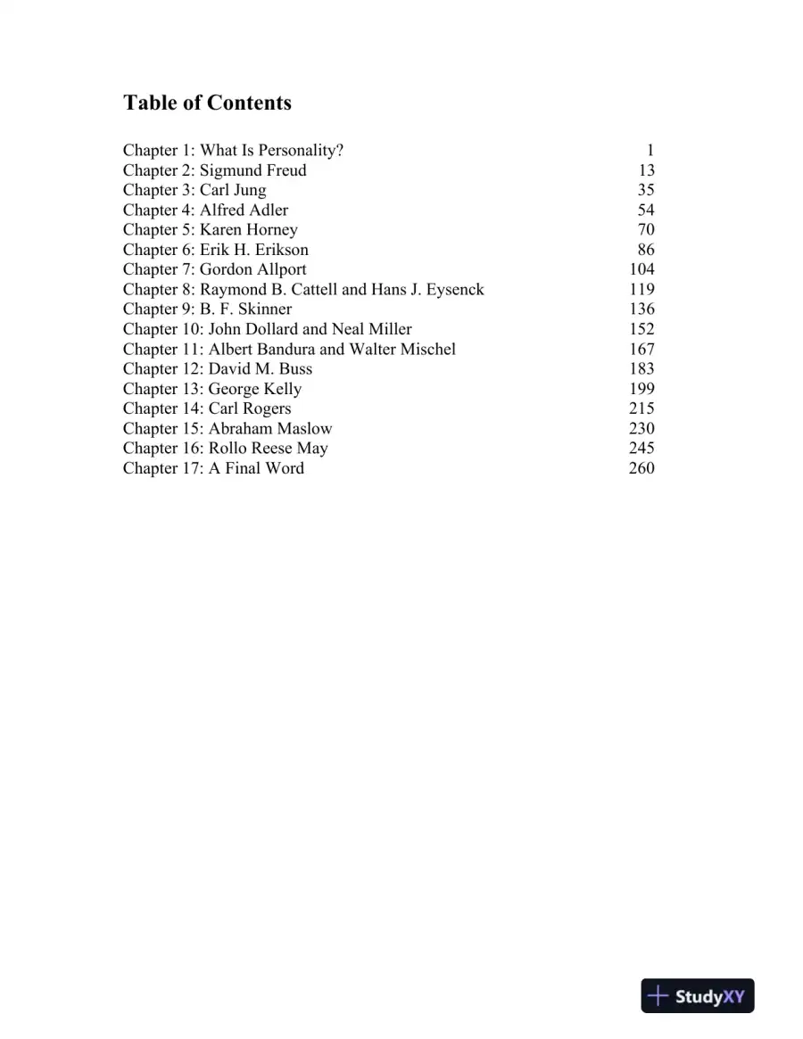 Test Bank for An Introduction to Theories of Personality, 9th Edition, page 3