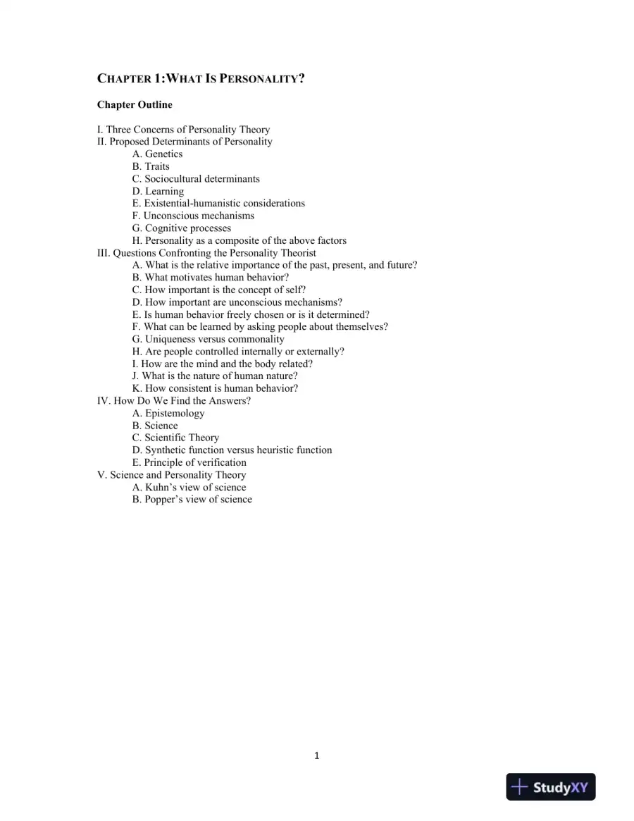 Test Bank for An Introduction to Theories of Personality, 9th Edition, page 4