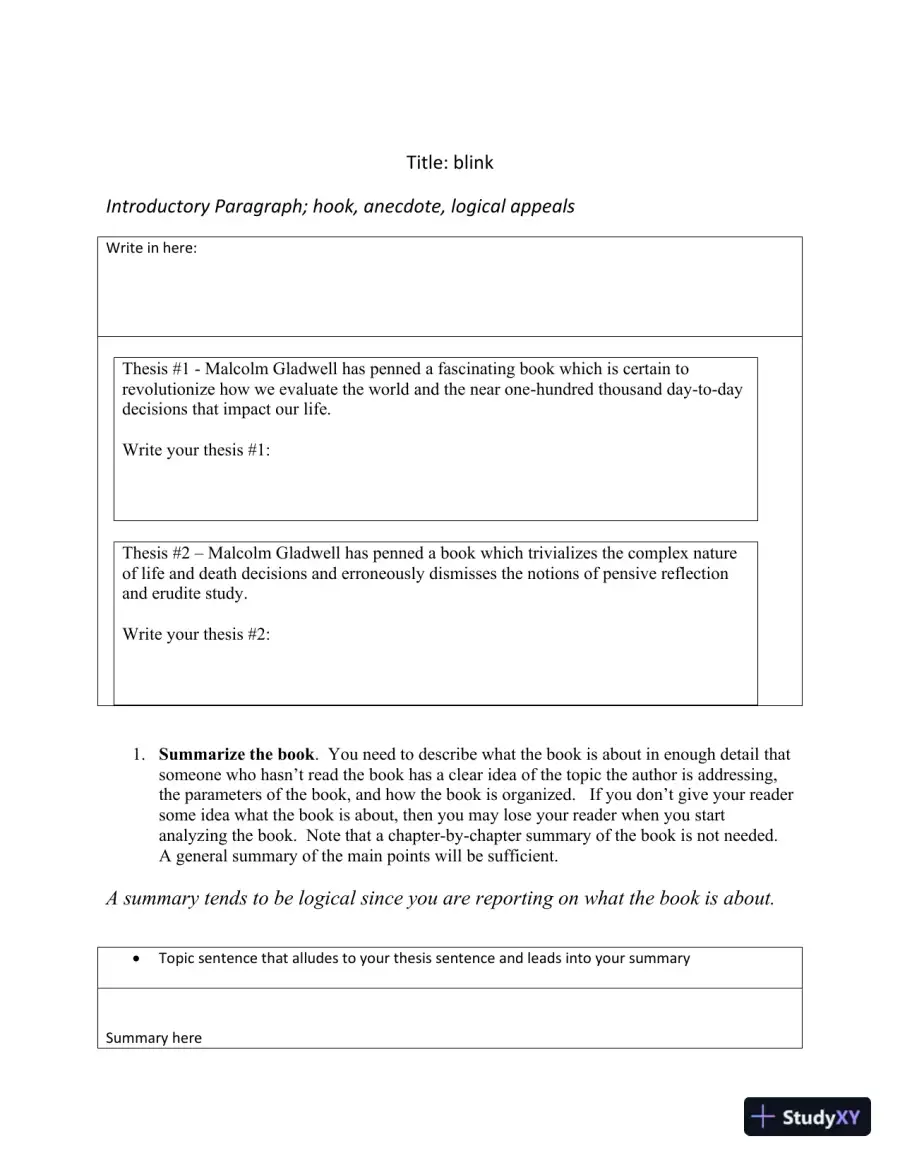 An Analytical Review Of Malcolm Gladwell's "Blink": Unveiling The Power Of Quick Decisions, page 3