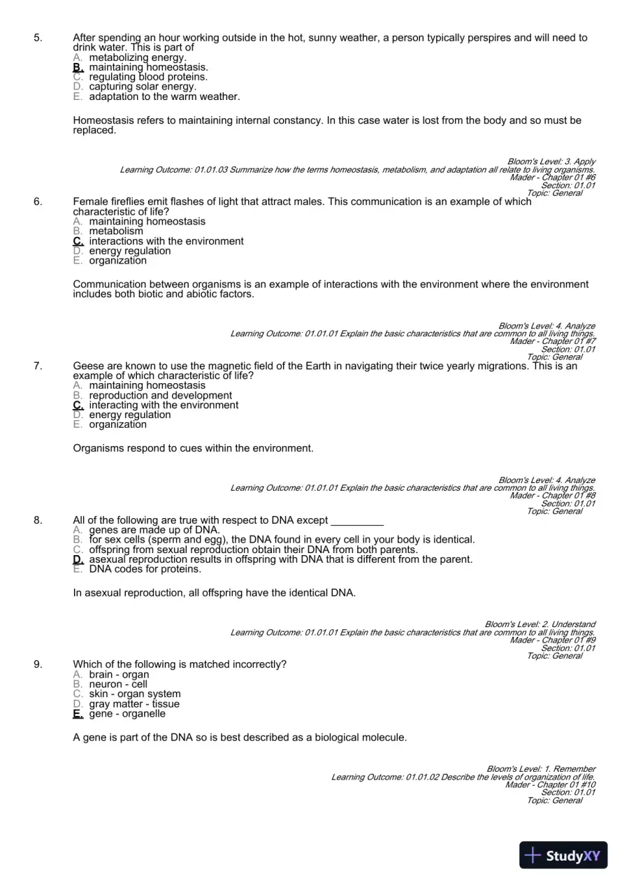 Test Bank For Essentials of Biology, 3rd Edition, page 10