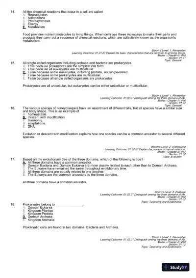 Test Bank For Essentials of Biology, 3rd Edition - Page 12 preview image