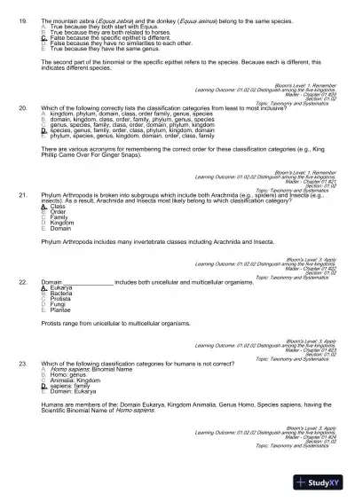 Test Bank For Essentials of Biology, 3rd Edition - Page 13 preview image