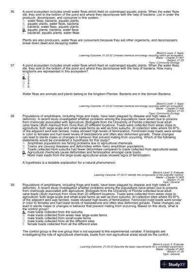 Test Bank For Essentials of Biology, 3rd Edition - Page 17 preview image