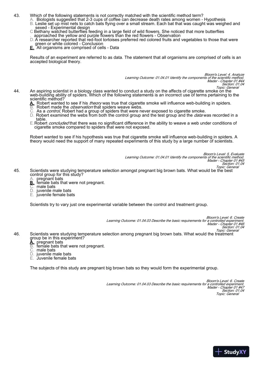 Test Bank For Essentials of Biology, 3rd Edition, page 19