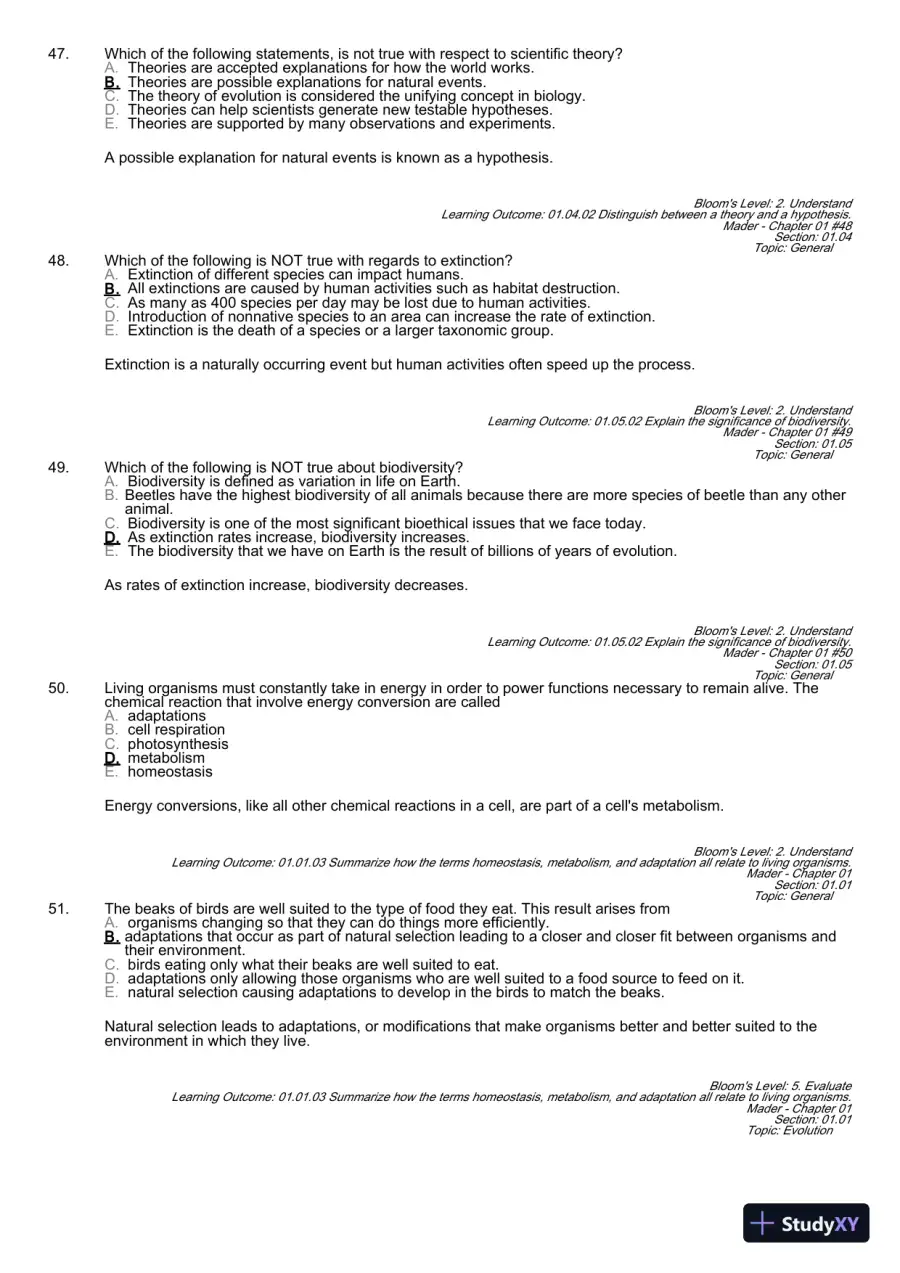 Test Bank For Essentials of Biology, 3rd Edition, page 20