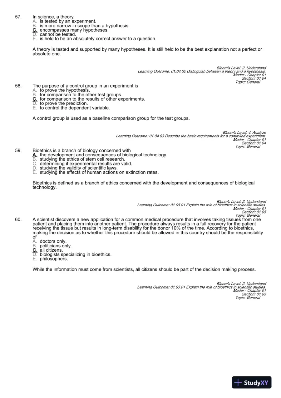 Test Bank For Essentials of Biology, 3rd Edition, page 22
