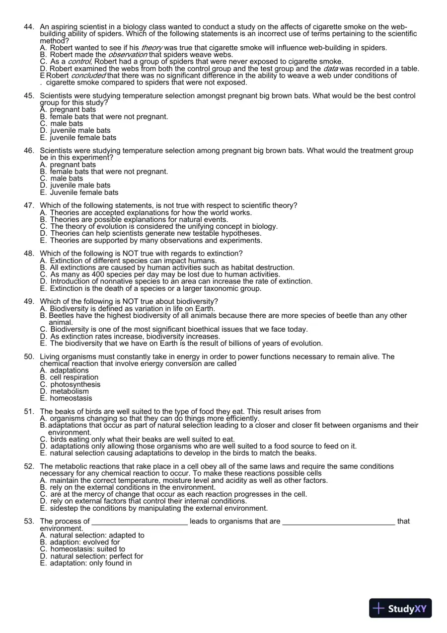 Test Bank For Essentials of Biology, 3rd Edition, page 7
