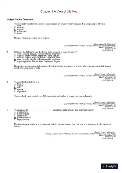 Test Bank For Essentials of Biology, 3rd Edition - Page 9 preview image