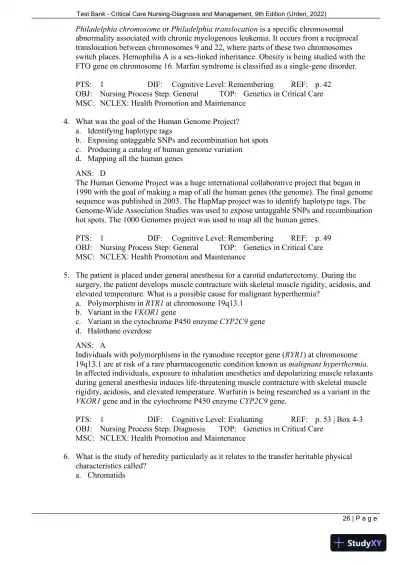 Test Bank for Critical Care Nursing: Diagnosis and Management, 9th Edition (Chapters 1-27) - Page 29 preview image