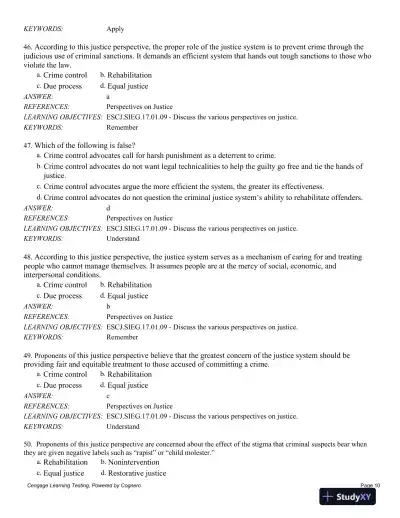 Essentials of Criminal Justice 10th Edition Test Bank - Page 11 preview image