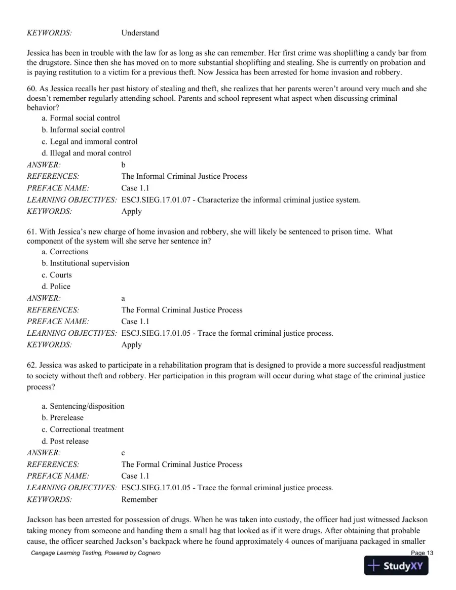 Essentials of Criminal Justice 10th Edition Test Bank, page 14
