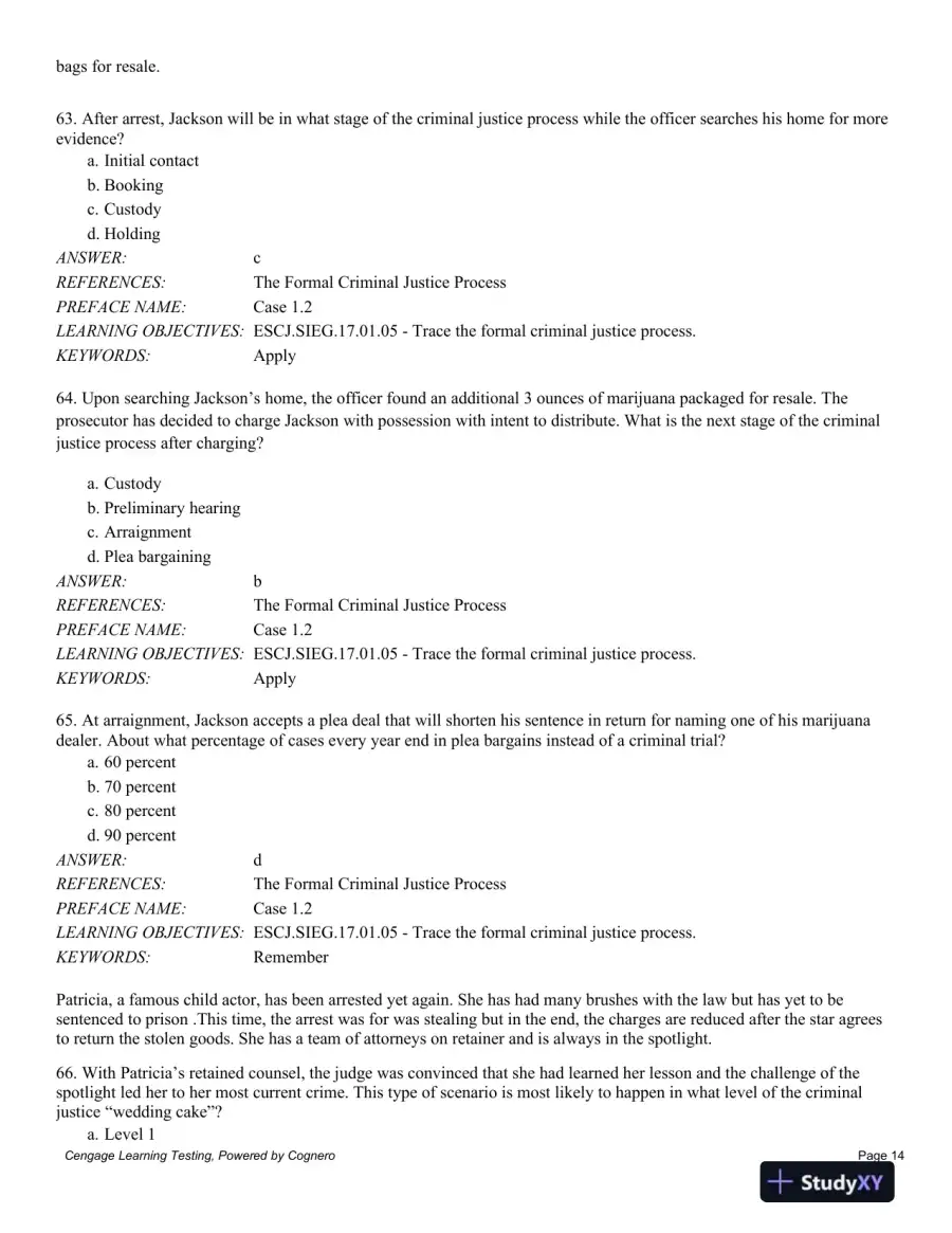 Essentials of Criminal Justice 10th Edition Test Bank, page 15