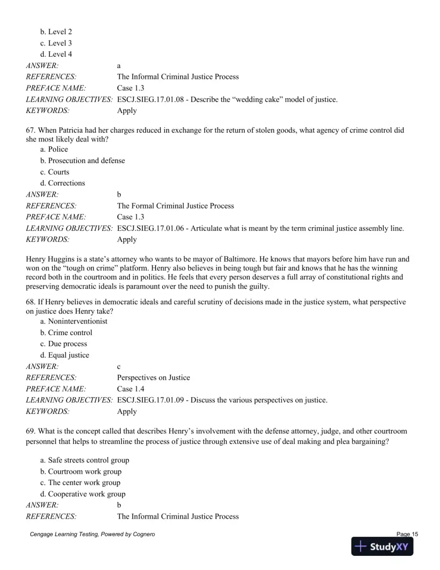 Essentials of Criminal Justice 10th Edition Test Bank, page 16