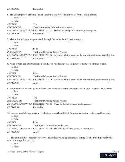 Essentials of Criminal Justice 10th Edition Test Bank - Page 3 preview image