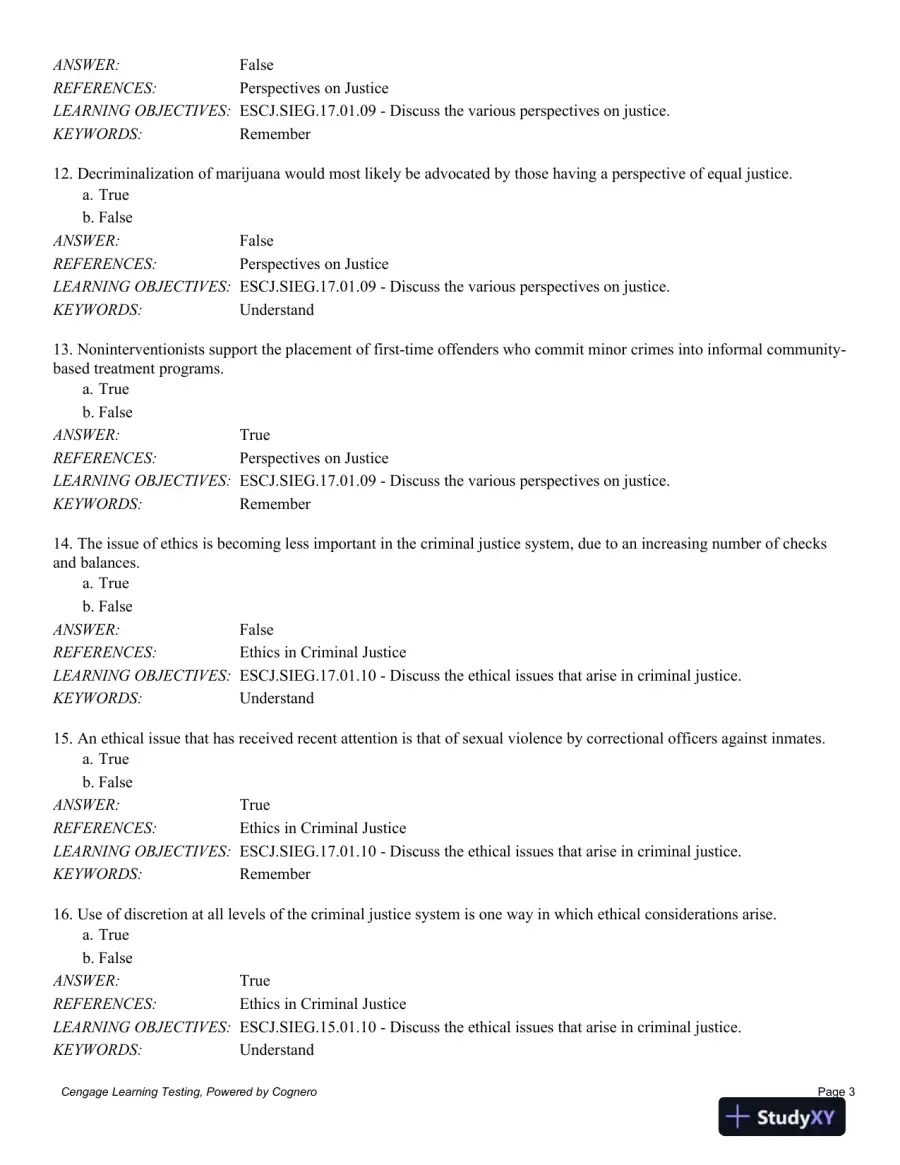 Essentials of Criminal Justice 10th Edition Test Bank, page 4