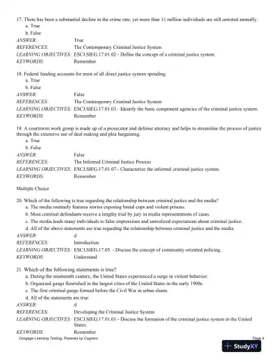 Essentials of Criminal Justice 10th Edition Test Bank - Page 5 preview image