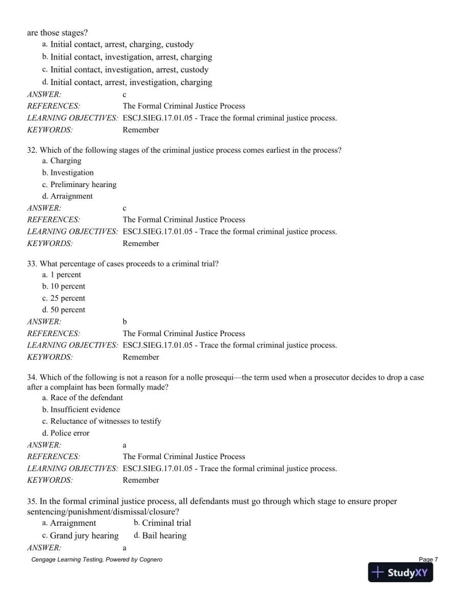 Essentials of Criminal Justice 10th Edition Test Bank, page 8