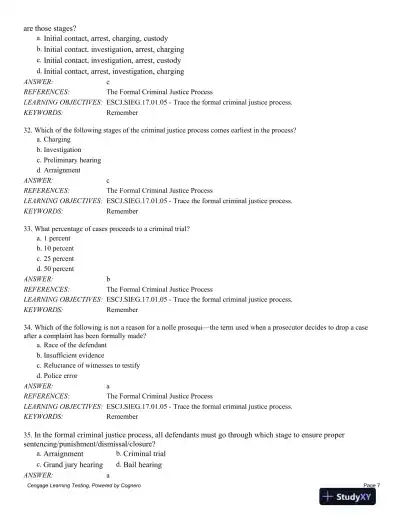 Essentials of Criminal Justice 10th Edition Test Bank - Page 8 preview image