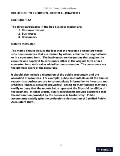 Solution Manual for Introductory Financial Accounting for Business, 2nd Edition - Page 10 preview image