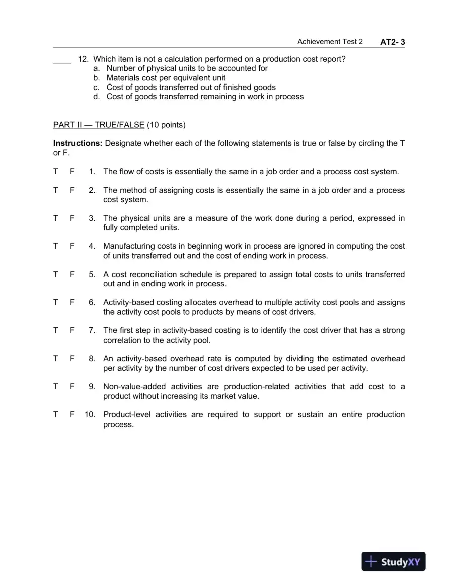 Managerial Accounting: Tools for Business Decision Making, 6th Edition Test Bank, page 11