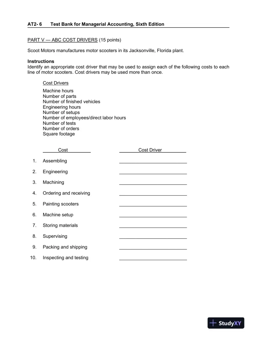 Managerial Accounting: Tools for Business Decision Making, 6th Edition Test Bank, page 14