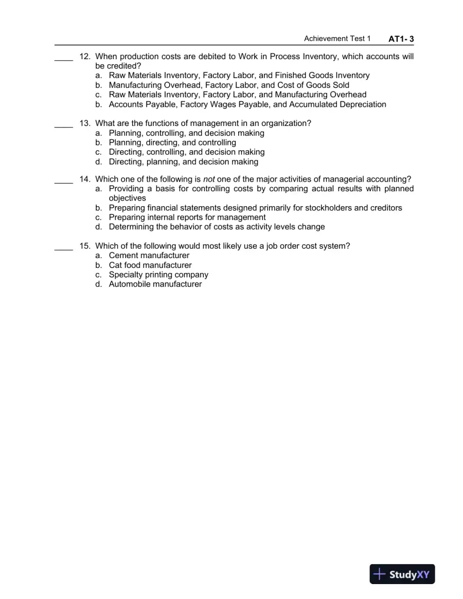 Managerial Accounting: Tools for Business Decision Making, 6th Edition Test Bank, page 4