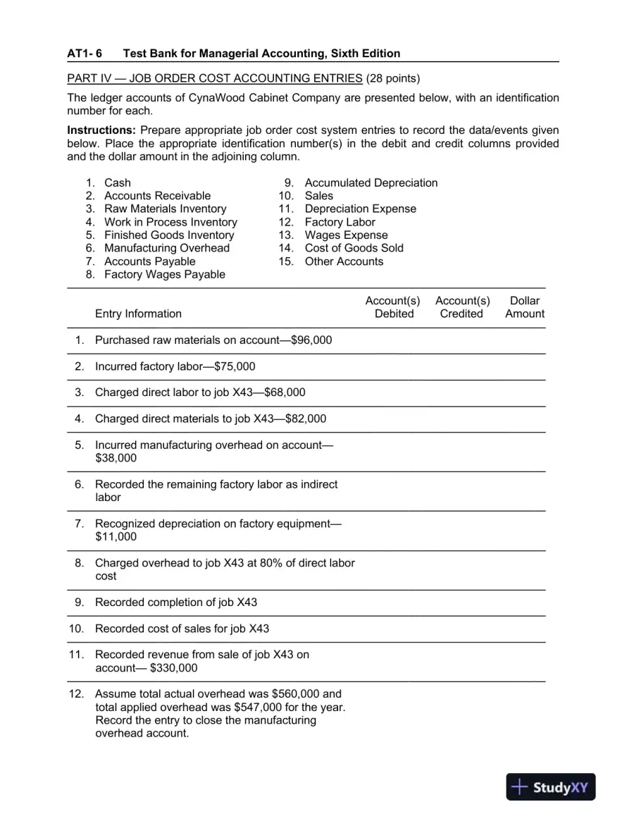 Managerial Accounting: Tools for Business Decision Making, 6th Edition Test Bank, page 7