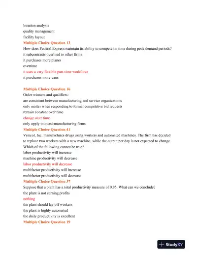 BUS 515 Midterm Exam Latest - Page 3 preview image