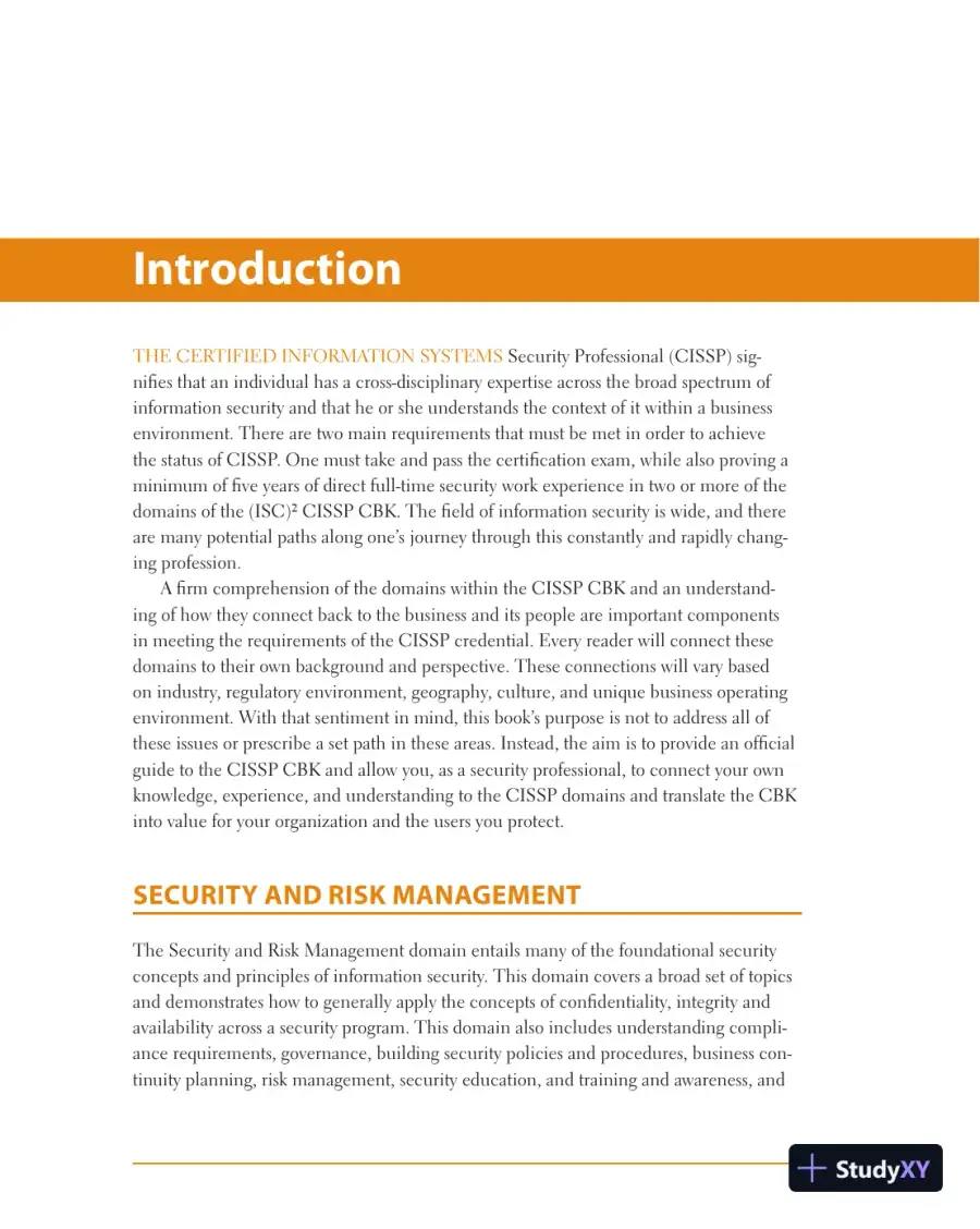 Official ISC2 Guide to the CISSP CBK (2019), page 28