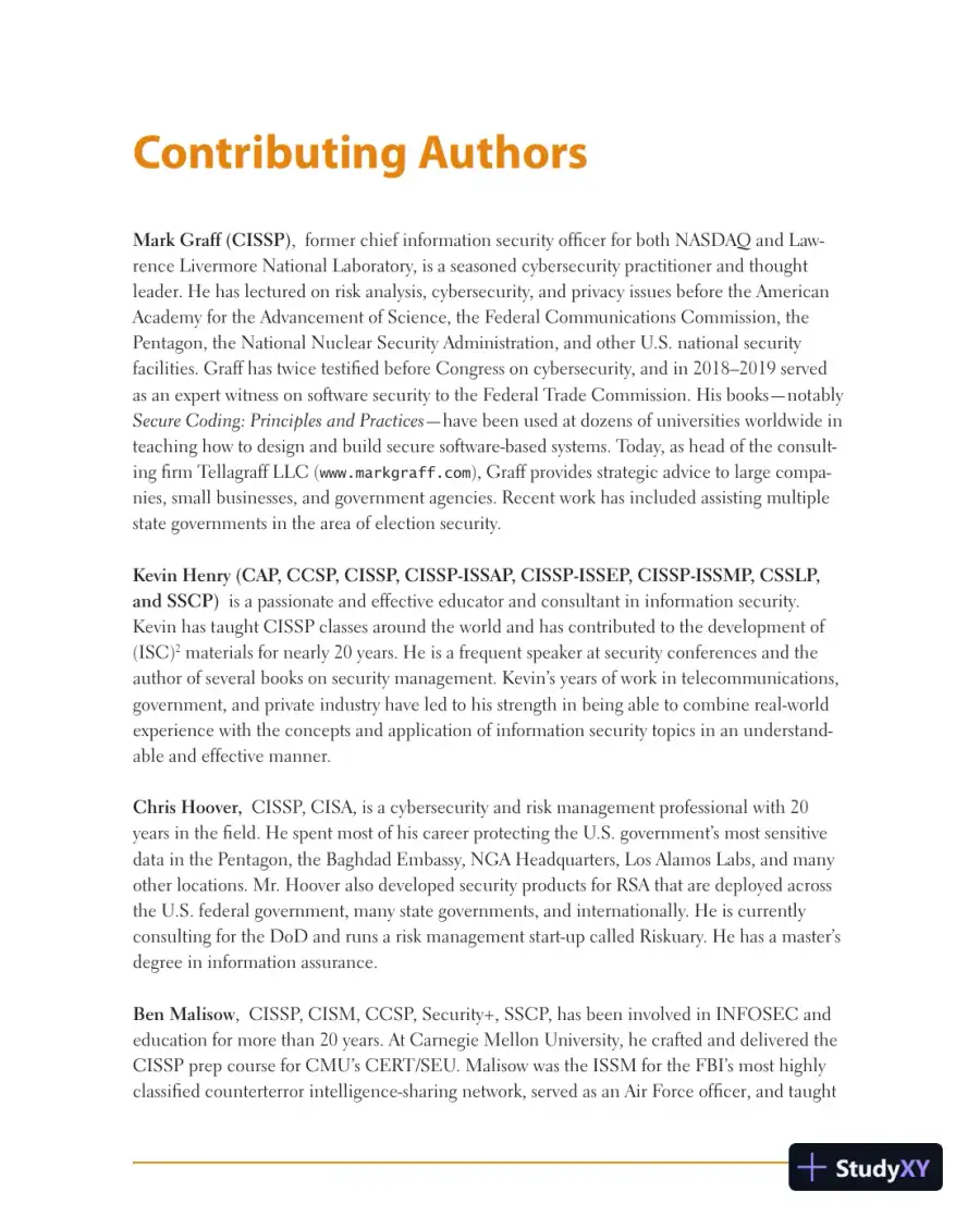 Official ISC2 Guide to the CISSP CBK (2019), page 8