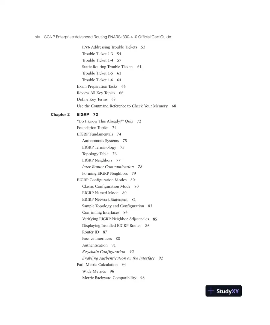 CCNP Enterprise Advanced Routing ENARSI 300-410 Official Cert Guide (2023), page 16