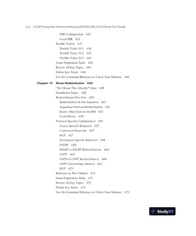CCNP Enterprise Advanced Routing ENARSI 300-410 Official Cert Guide (2023) - Page 28 preview image
