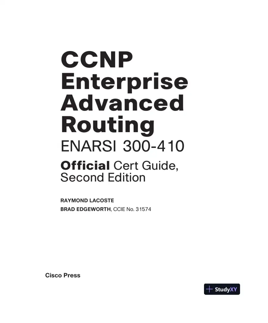 CCNP Enterprise Advanced Routing ENARSI 300-410 Official Cert Guide (2023), page 5