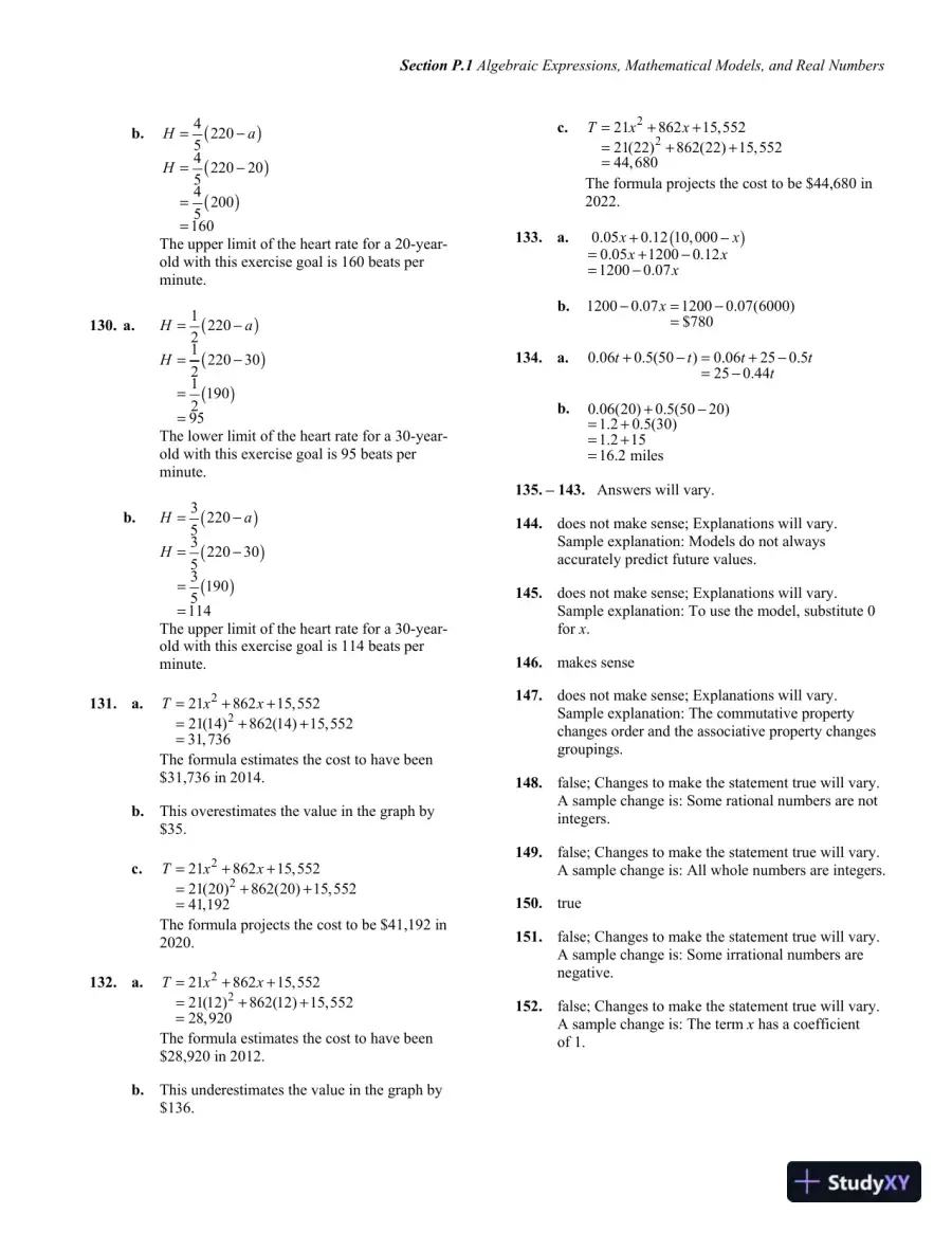 Solution Manual for Precalculus, 6th Edition, page 10