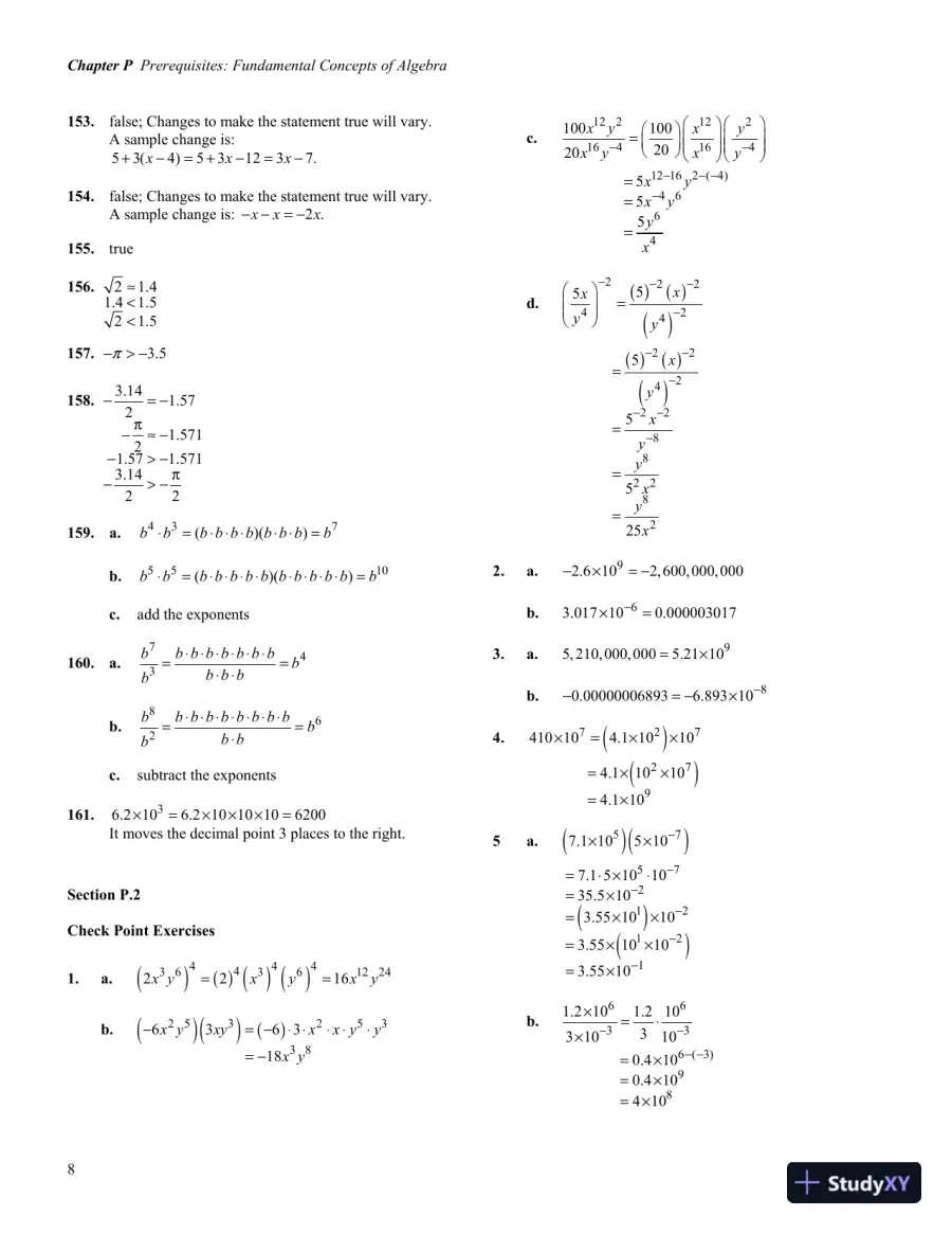 Solution Manual for Precalculus, 6th Edition, page 11
