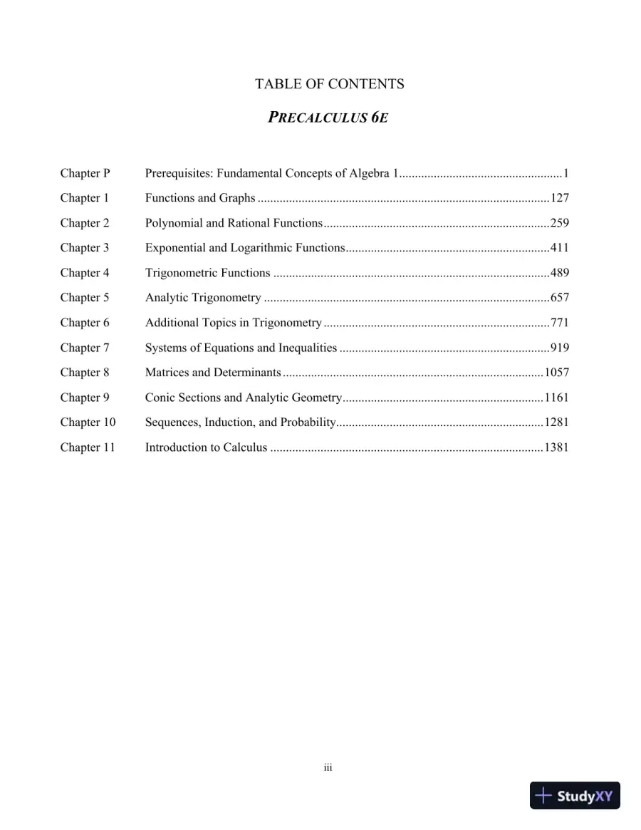 Solution Manual for Precalculus, 6th Edition, page 3