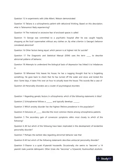 Liberty University PSYC 101 Quiz 13 Complete Solutions Correct Answers Key - Page 4 preview image