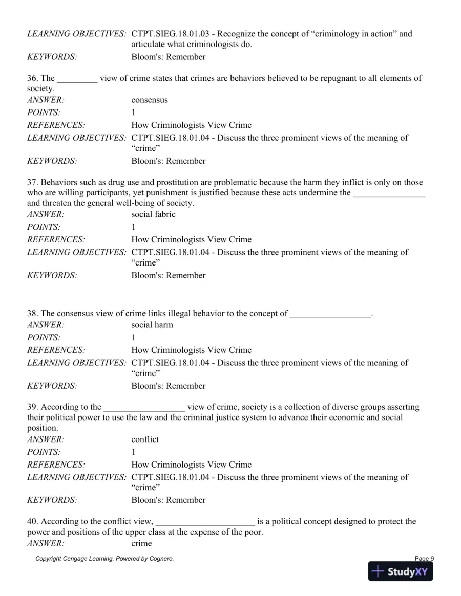 Criminology: Theories, Patterns and Typologies 13th Edition Test Bank, page 10
