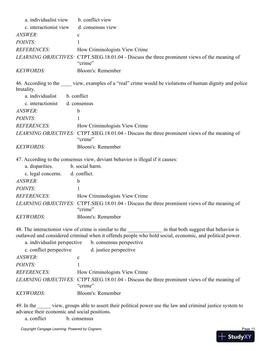 Criminology: Theories, Patterns and Typologies 13th Edition Test Bank, page 12