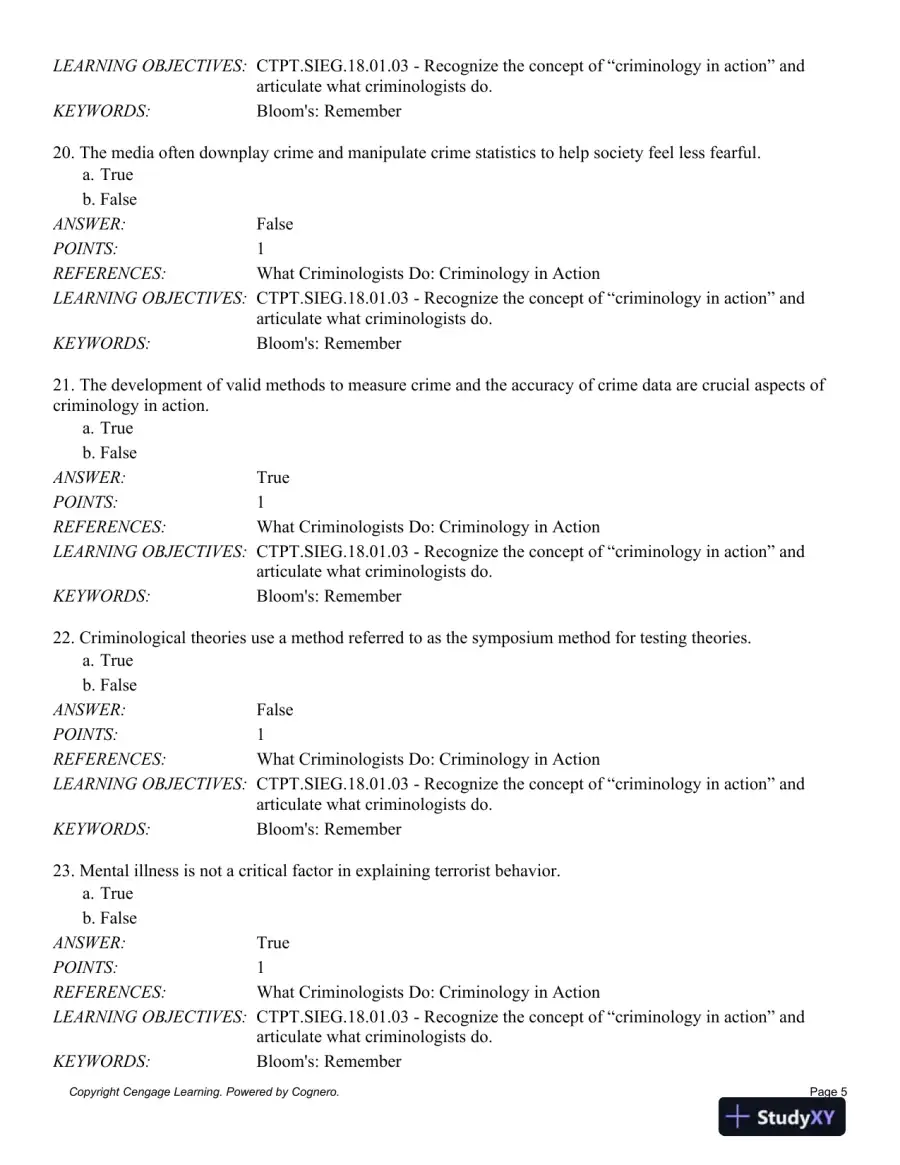 Criminology: Theories, Patterns and Typologies 13th Edition Test Bank, page 6