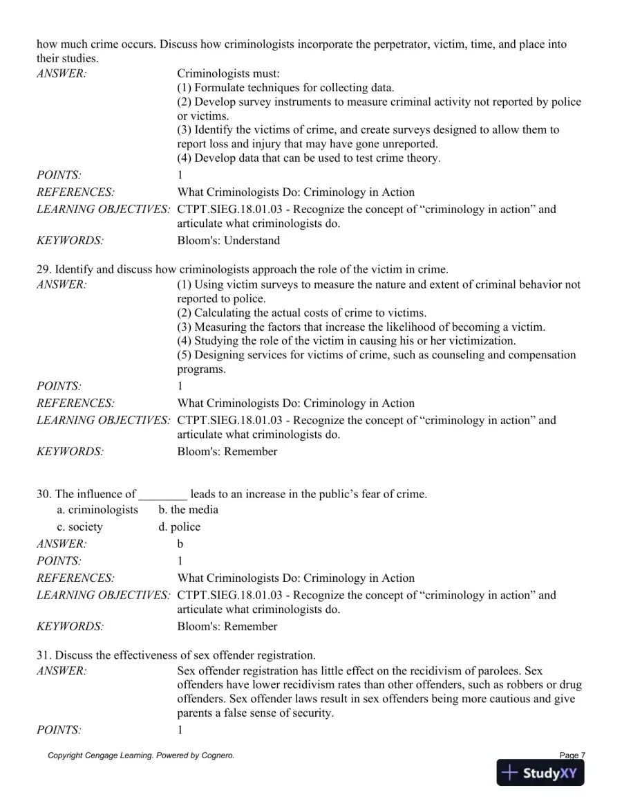Criminology: Theories, Patterns and Typologies 13th Edition Test Bank, page 8