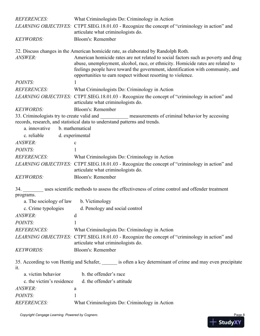 Criminology: Theories, Patterns and Typologies 13th Edition Test Bank, page 9