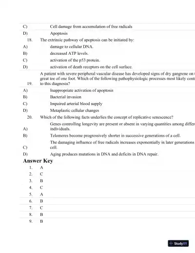 Test Bank For Essentials Of Pathophysiology: Concepts Of Altered Health States Third, North American Edition - Page 10 preview image